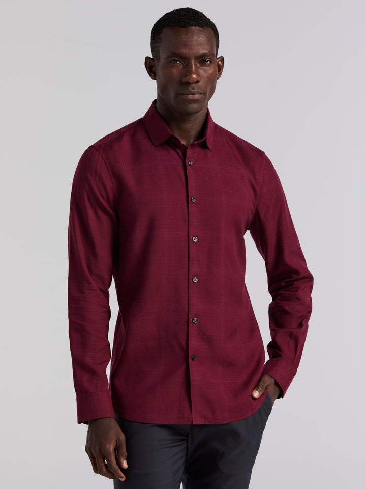 Plaid Tencel Shirt (Zinfandel) 