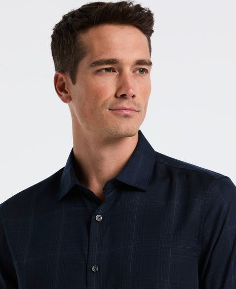 Plaid Tencel Shirt (Dark Sapphire) 