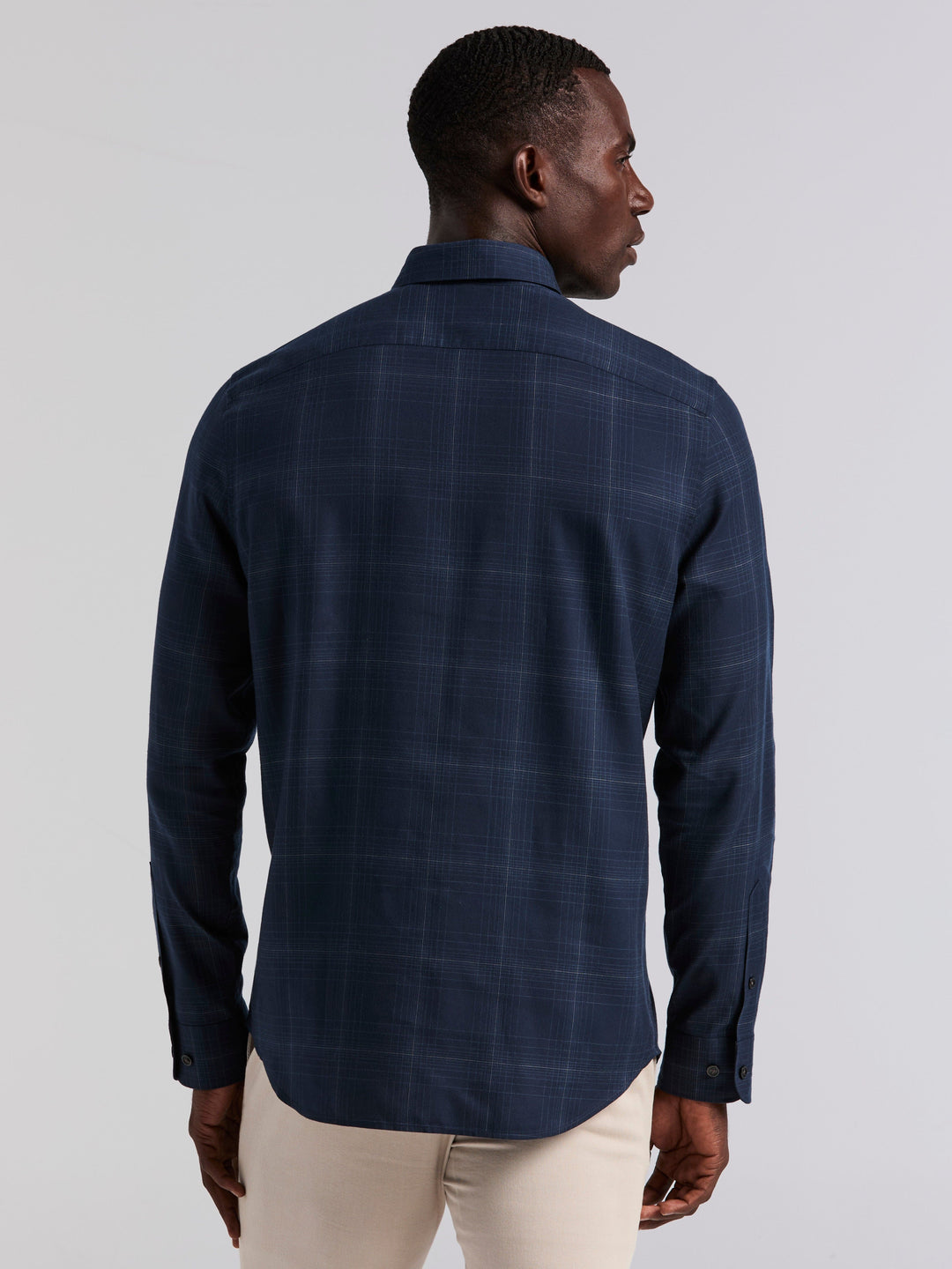 Plaid Tencel Shirt (Dark Sapphire) 