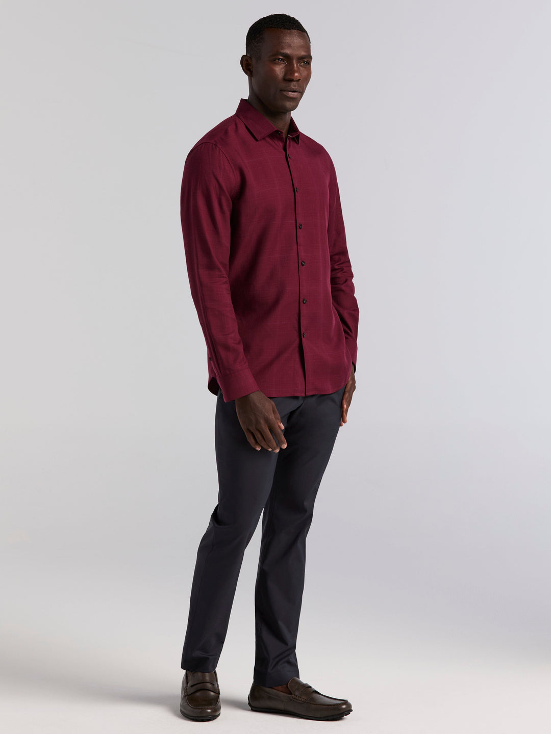 Plaid Tencel Shirt (Zinfandel) 