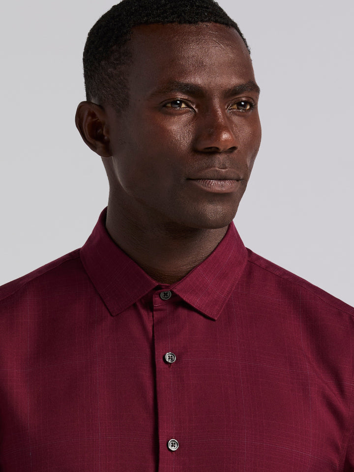 Plaid Tencel Shirt (Zinfandel) 