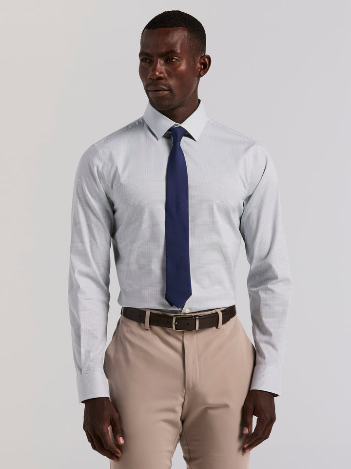 Plaid Slim Fit Poplin Shirt (Arctic) 