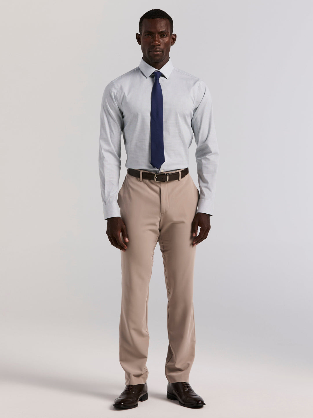 Plaid Slim Fit Poplin Shirt (Arctic) 