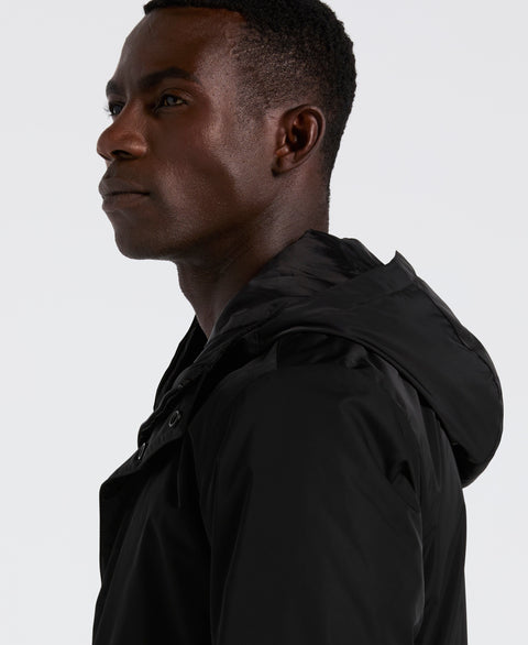 Plainweave Insulated Hooded Jacket (Black) 