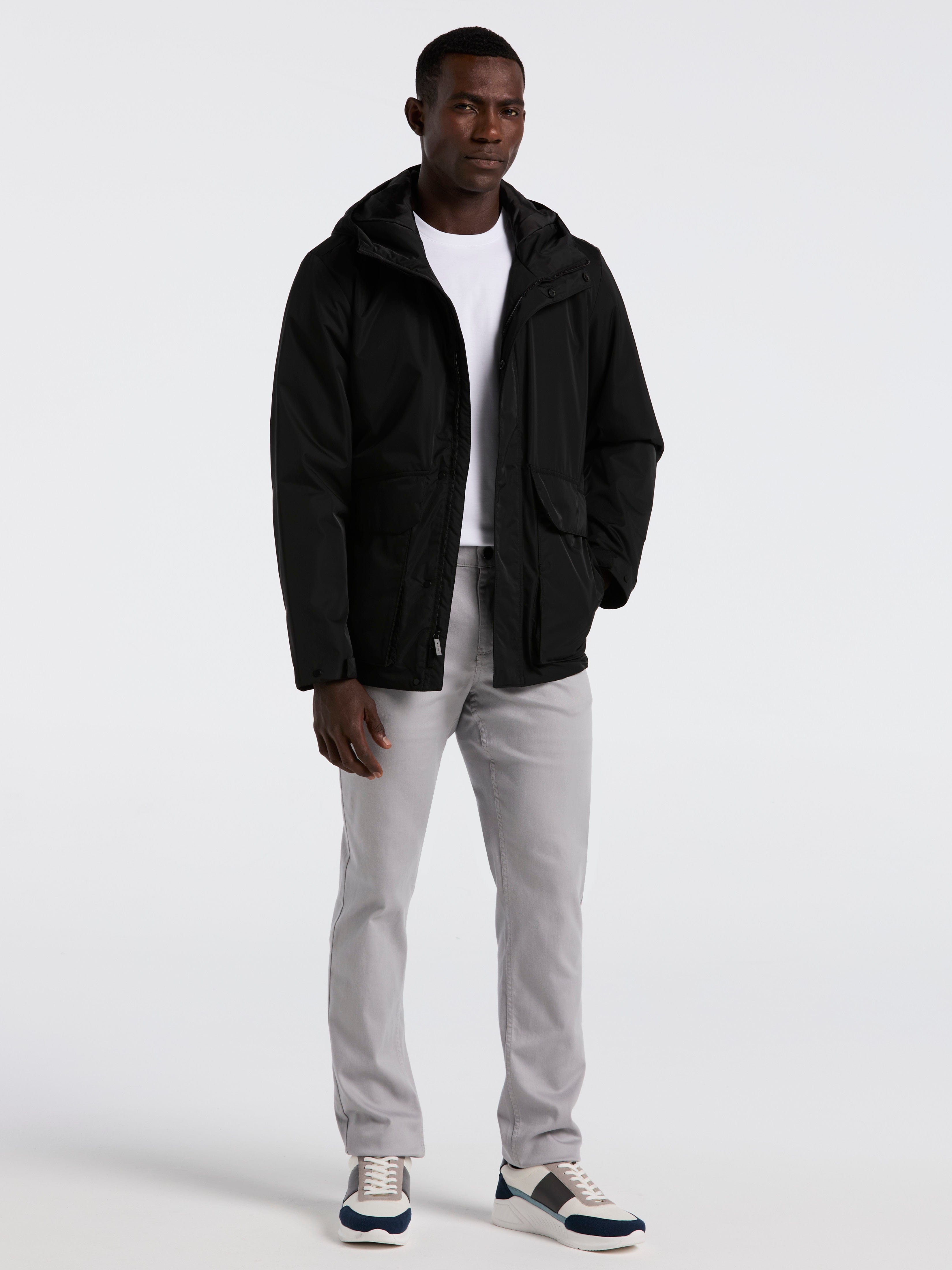 Plainweave Insulated Hooded Jacket – Perry Ellis