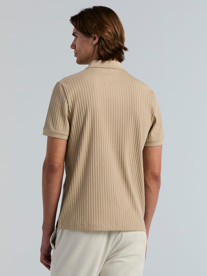 Quarter Zip Ribbed Polo (Trench Coat) 