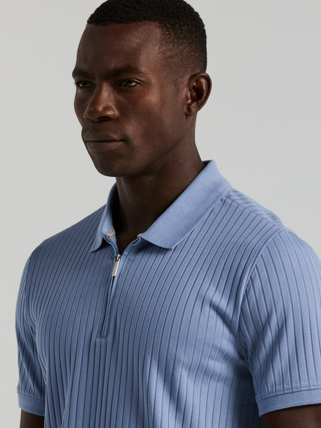 Quarter Zip Ribbed Polo (Infinity) 