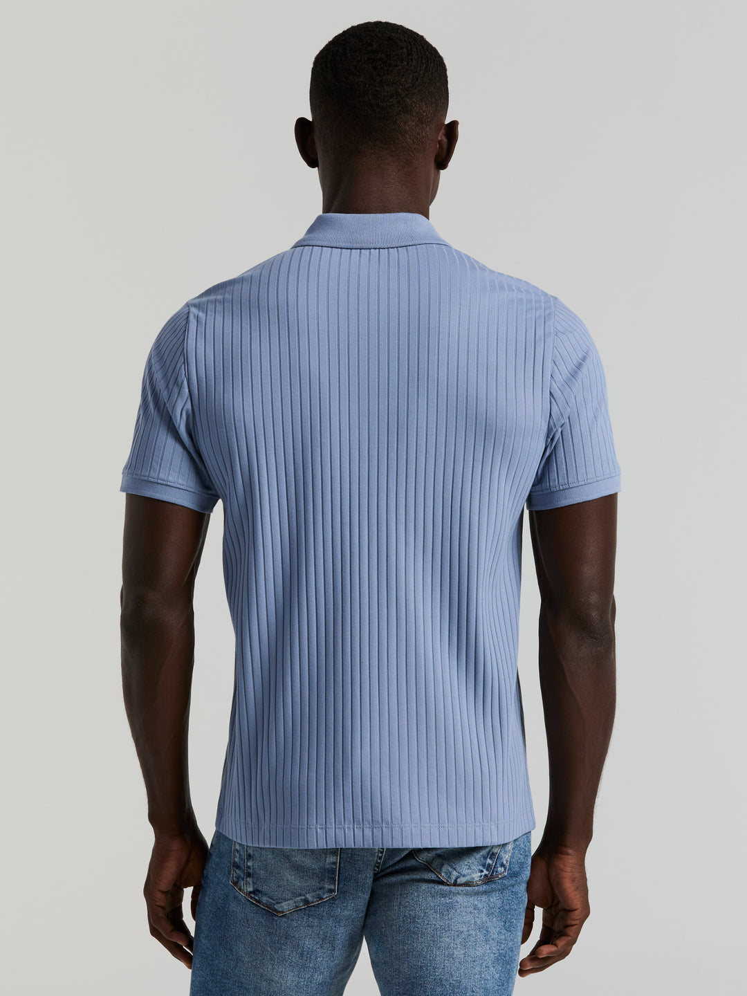 Quarter Zip Ribbed Polo (Infinity) 