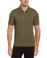 Quarter Zip Ribbed Polo (Beetle) 