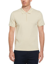 Quarter Zip Ribbed Polo (Castle Wall) 