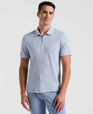 Quarter Zip Ribbed Polo (Kentucky Blue) 
