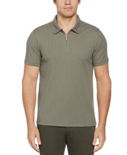 Quarter Zip Ribbed Polo (Mulled Basil) 