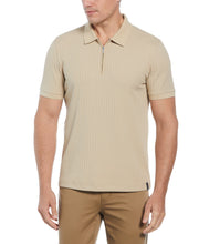 Quarter Zip Ribbed Polo (White Pepper) 