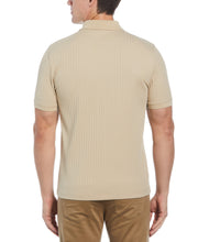 Quarter Zip Ribbed Polo (White Pepper) 