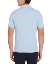 Quarter Zip Ribbed Polo (Cerulean) 