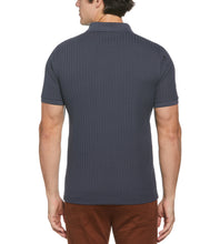 Quarter Zip Ribbed Polo (India Ink) 