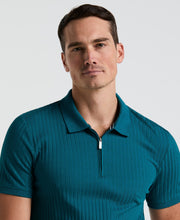 Quarter Zip Ribbed Polo (Gulf Coast) 