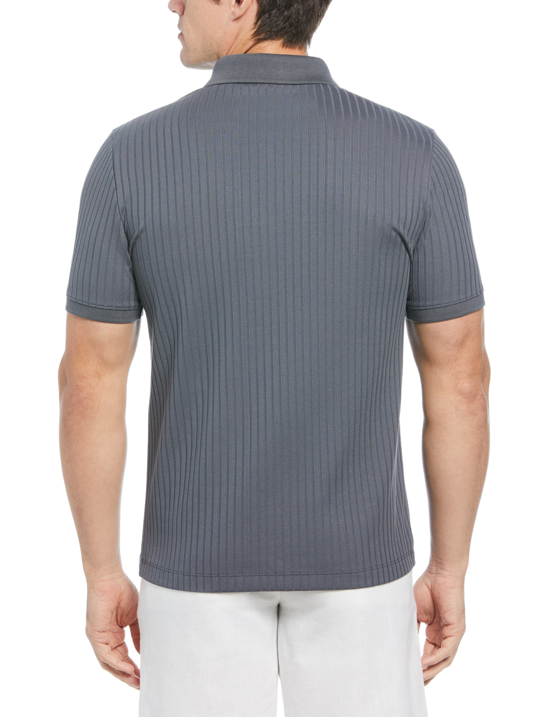 Quarter Zip Ribbed Polo (Turbulence) 