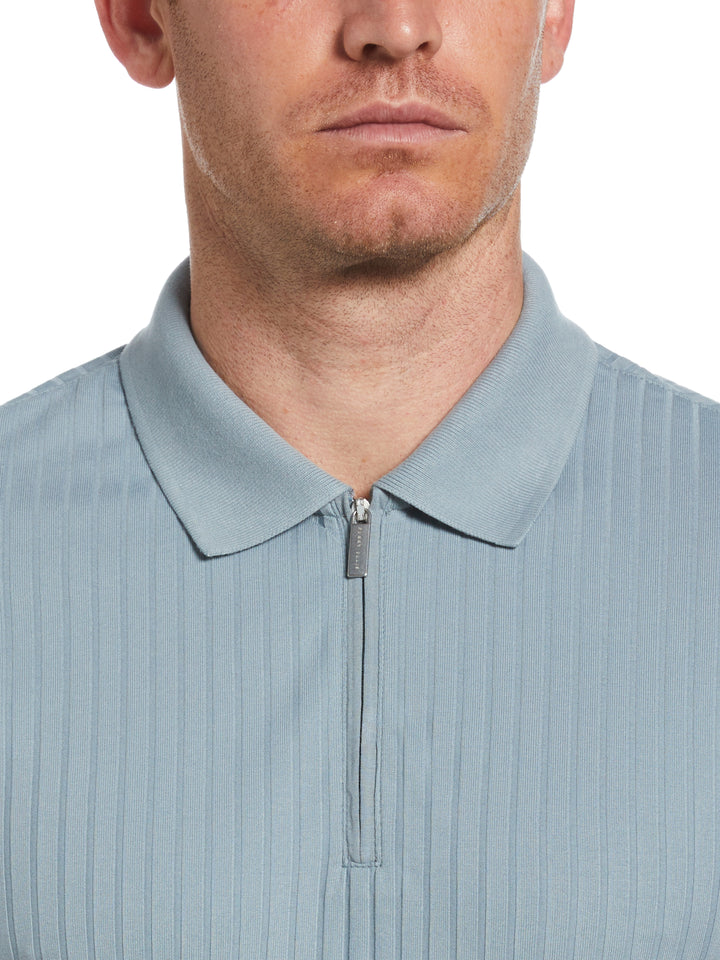Quarter Zip Ribbed Polo (Citadel) 