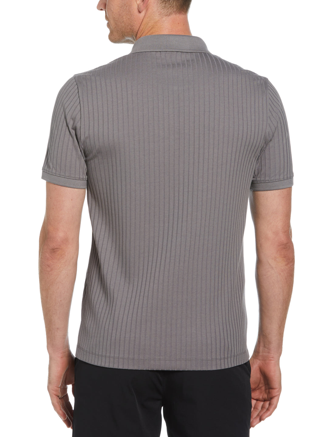 Quarter Zip Ribbed Polo (Quiet Shade) 