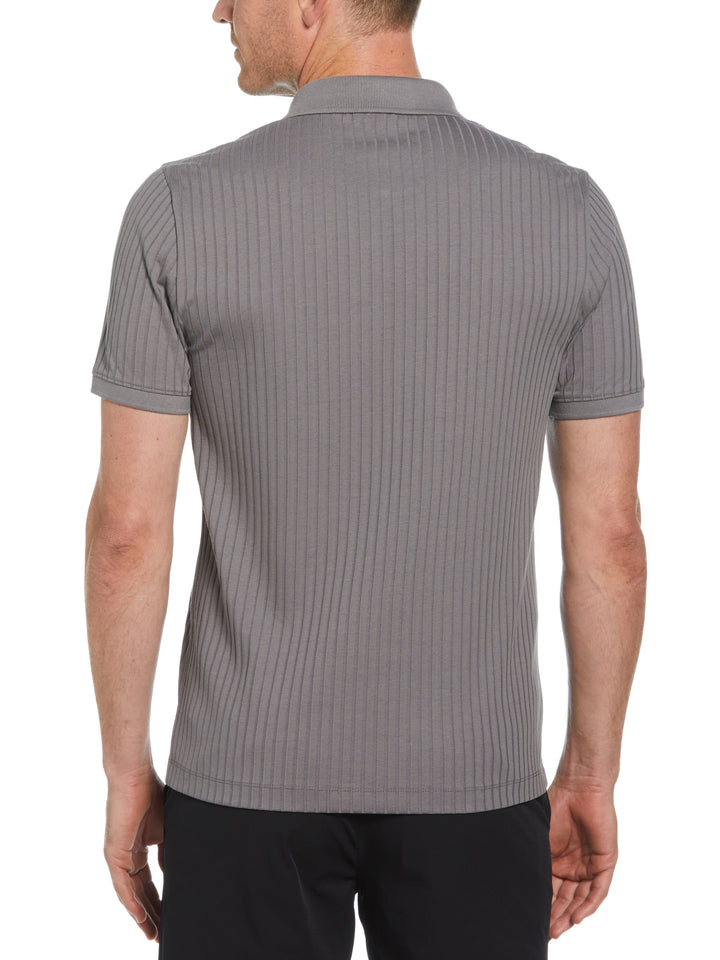 Quarter Zip Ribbed Polo (Quiet Shade) 