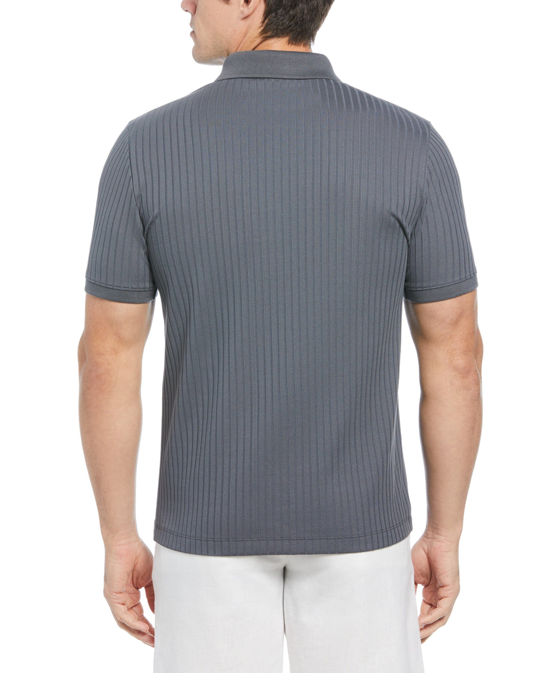 Quarter Zip Ribbed Polo (Turbulence) 