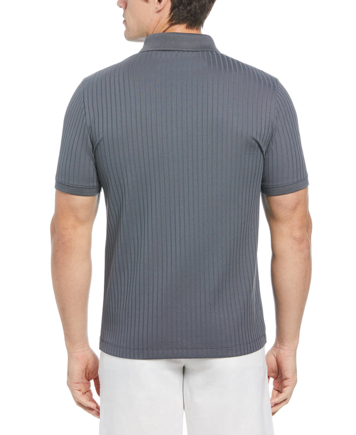 Quarter Zip Ribbed Polo (Turbulence) 