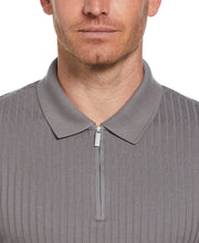 Quarter Zip Ribbed Polo (Quiet Shade) 