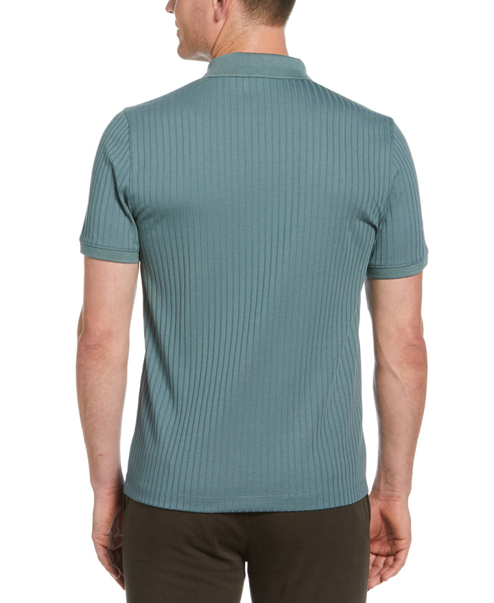 Quarter Zip Ribbed Polo (North Atlantic) 