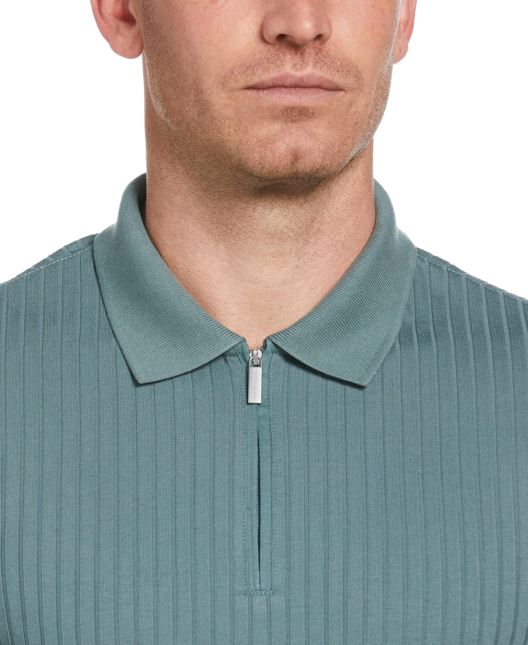 Quarter Zip Ribbed Polo (North Atlantic) 