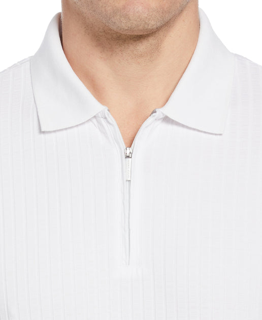 Perry Ellis men's short sleeve polo shirt with ribbed collar and ...