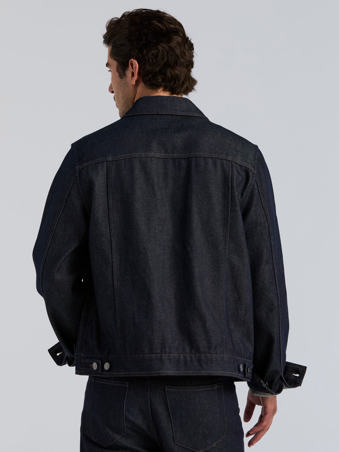 Rugged Raw Denim Jacket (Dark Indigo) 