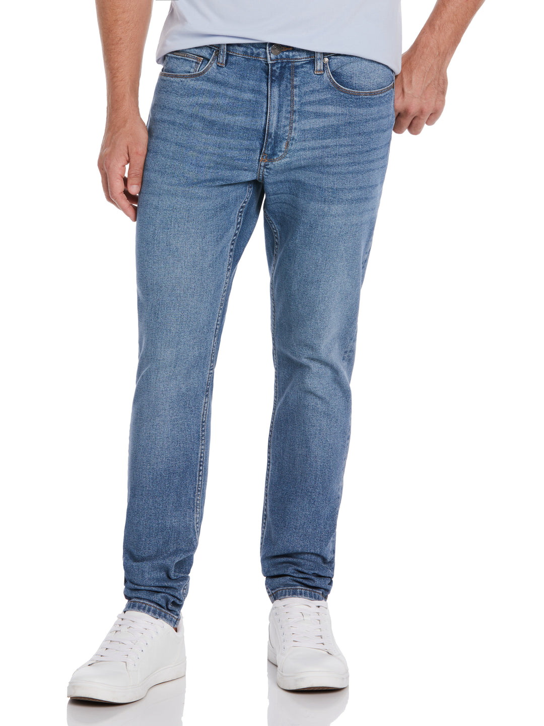 Slim Tapered Light Indigo Denim Pants (Light Indigo) 