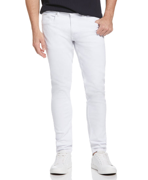 Tapered Fit White Eco Denim Pant (White) 