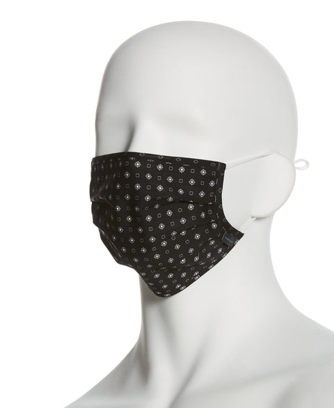 Reusable Poplin 3 Pack Pleated Fabric Face Mask Assorted Perry Ellis