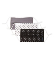 Reusable Poplin 3 Pack Pleated Fabric Face Mask Assorted Perry Ellis