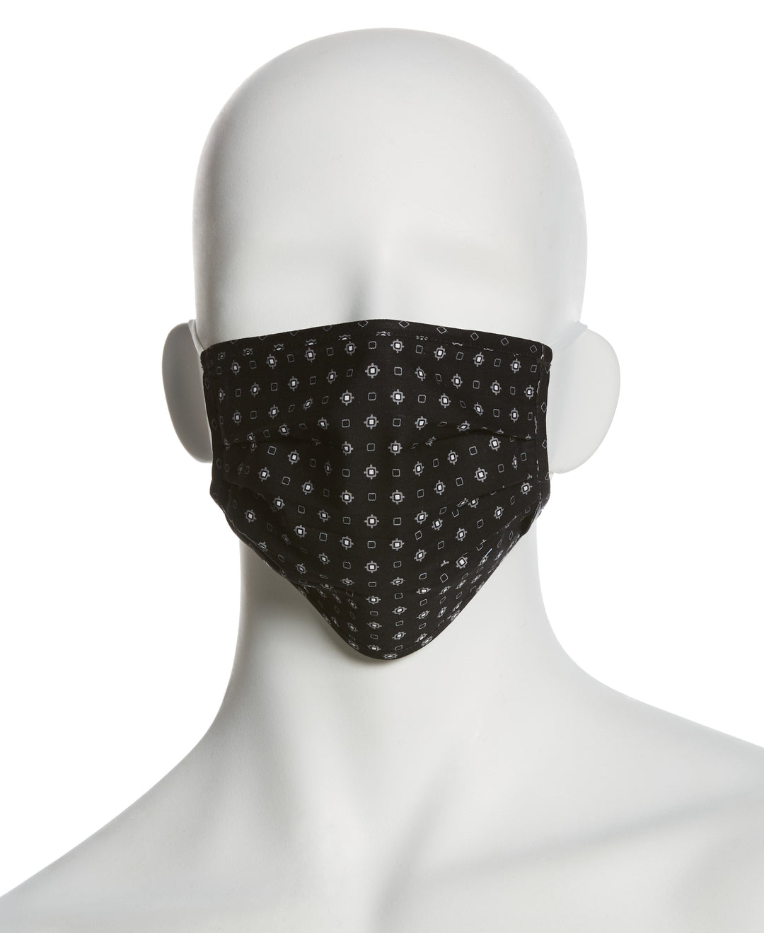 Reusable Poplin 3 Pack Pleated Fabric Face Mask Assorted Perry Ellis