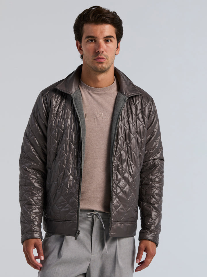 Reversible Knit Scuba Jacket (Magnet Htr) 