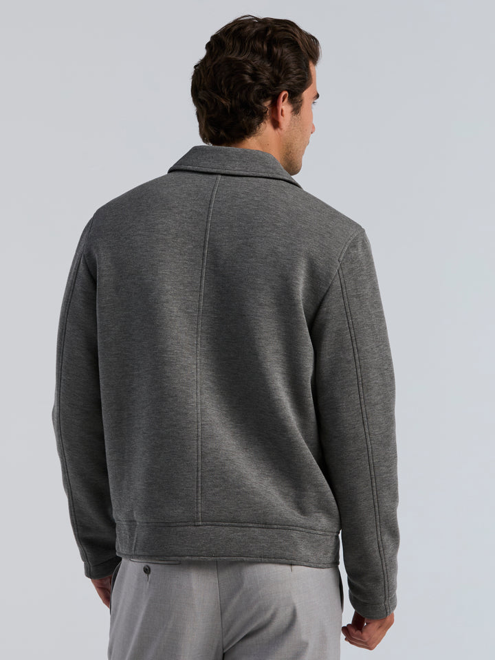 Reversible Knit Scuba Jacket (Magnet Htr) 