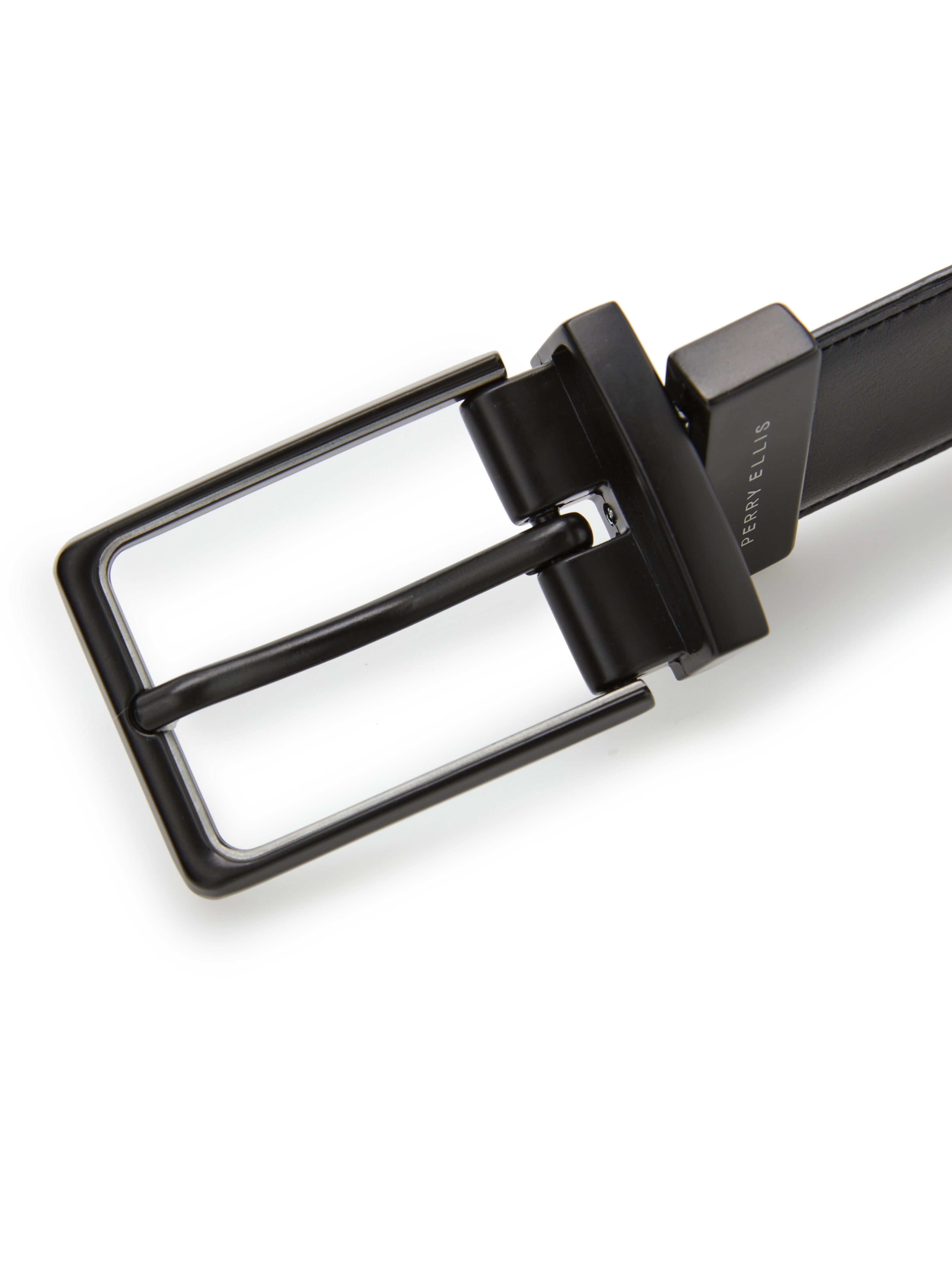 ペリーエリス　ブラック　ベルト Reversible Leather Belt – Perry Ellis