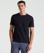 Rib Knit Crew Neck Tee