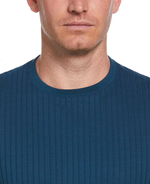Rib Knit Crew Neck Tee (Gibraltar Sea) 