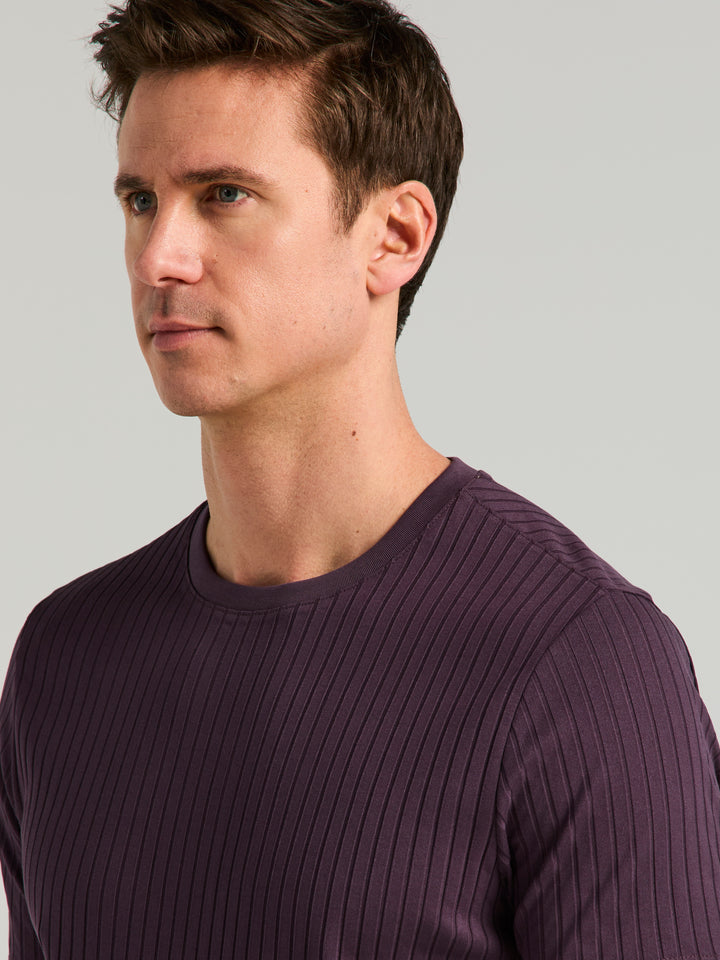 Ribbed Crew Neck Tee