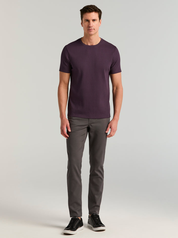 Ribbed Crew Neck Tee
