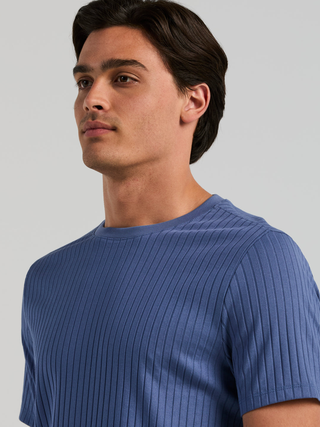 Ribbed Crew Neck Tee