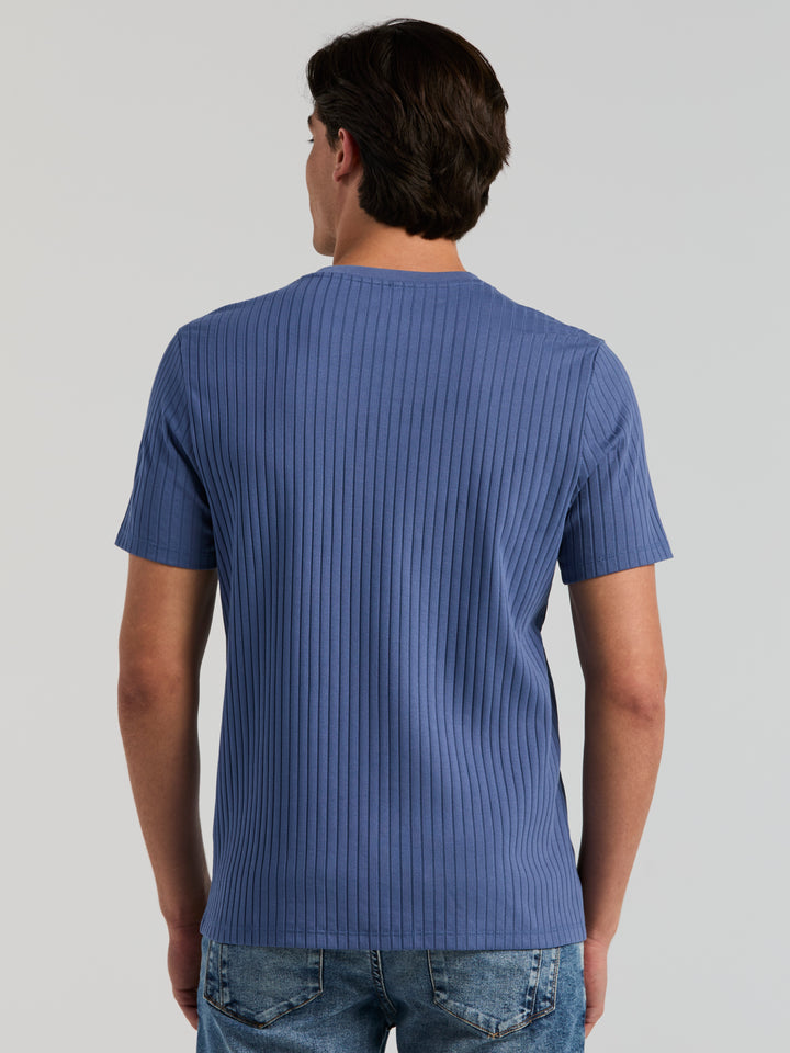 Ribbed Crew Neck Tee