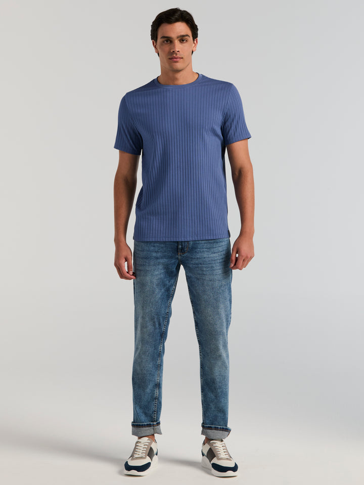 Ribbed Crew Neck Tee
