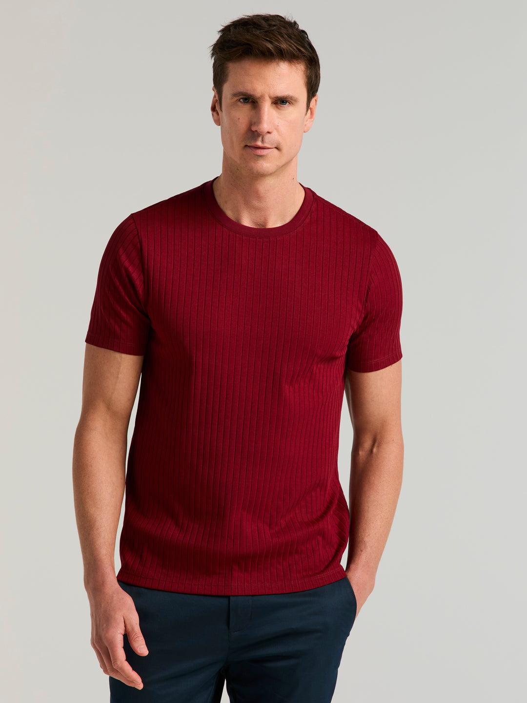 Solid Crew Tee (Cabernet) 