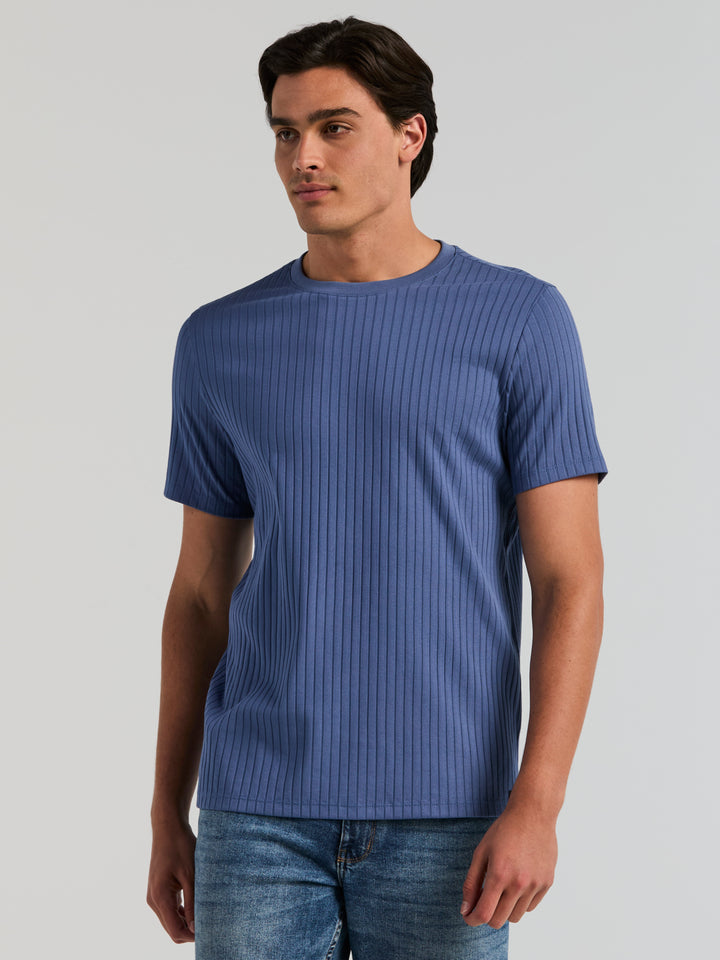 Ribbed Crew Neck Tee