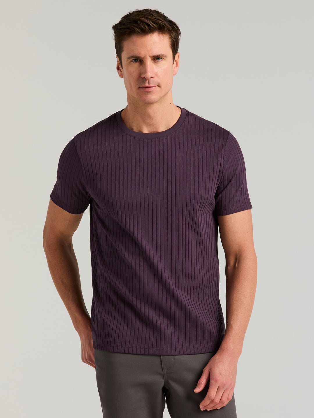 Ribbed Crew Neck Tee